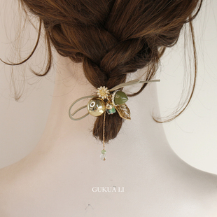 效果雏菊流苏发圈简约百搭橡皮筋发绳发饰头绳 新款 GUKUALI 夏季