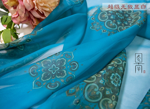图南雪纺汉服古风唐风团花