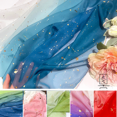 雪纺汉服婚庆国风古风烫金布料