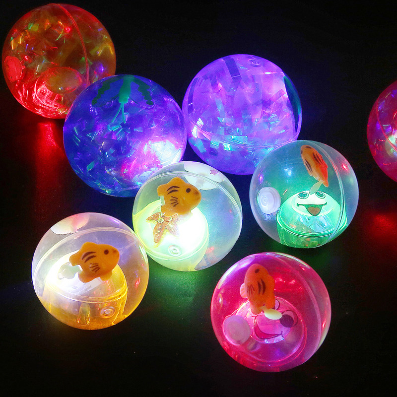 儿童弹力球大号创意可爱发光弹性球闪光球类宝宝玩具奖品礼品