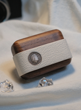 一皮一木 真皮创意适用于苹果airpods pro3代 pro2代 耳机保护套 airpods 3代 4代 2025新款耳机壳