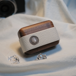 一皮一木 真皮创意适用于苹果airpods pro3代 pro2代 耳机保护套 airpods 4代 2025新款耳机壳