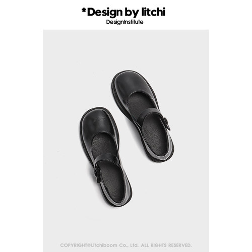 荔枝小满玛丽珍小皮鞋英伦风真皮