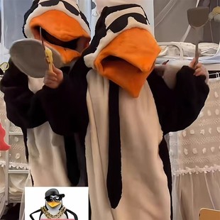 高雅人士企鹅cos服整新款套装马达加斯加厨师帽勺子玩偶服睡衣