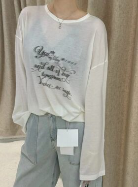2026夏季新款韩版宽松显瘦百搭休闲简约字母印花短袖T恤女上衣女