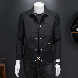 2025新款春秋季男士商务休闲短款修身韩版简约夹克外套 2215 P165,男装夹克,电商D220