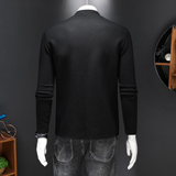 针织羊毛外套男士秋冬新款韩版修身潮流时尚翻领毛衣开衫6872P155，男装针织衫/毛衣，电商D220