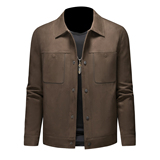 2025男冬季短款羽绒服潮流翻领鹿茸皮羽绒服休闲修身外套8690P320，男装羽绒服，电商D220