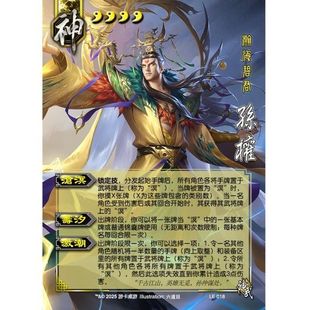 三国新UI杀神孙权十周年神将武将限定拓展扩展包桌游自印全套卡牌