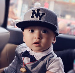 儿童棒球帽春秋男童帽子男宝宝平檐帽鸭舌帽嘻哈帽NY街舞帽棉包邮