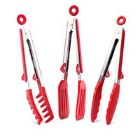 Silicone Kitchen Tongs Mini Serving Tongs Cooking Pans thumbnail 2