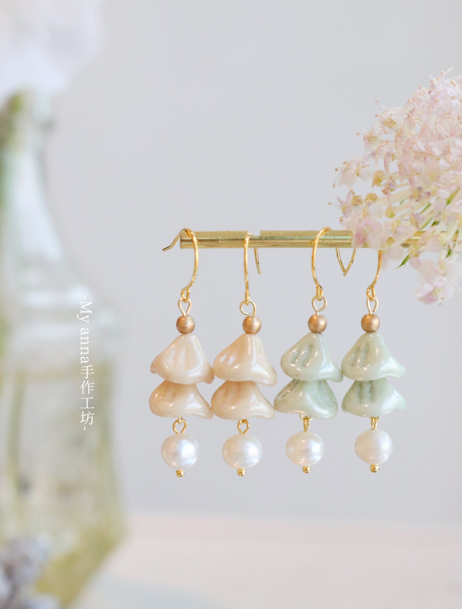 奶油花花 售完无补~原创设计复古日系可爱珍珠花朵耳环无耳洞耳夹,饰品/流行首饰/时尚饰品新,耳环,淘宝优惠券,粉丝福利购,淘宝优惠卷