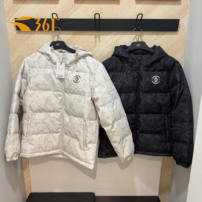 361度羽绒服连帽短款篮球羽绒
