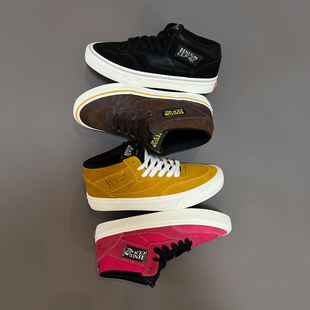 棕黄拼色运动休闲鞋 滑板鞋 cab粉色火龙果中帮男女街头美式 half