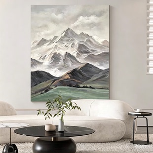 MUMO.纯手绘油画名山大川抽象山水风景客厅落地装饰画餐厅挂画