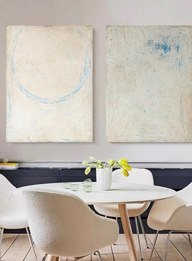 MUMO.手绘油画《初寻》侘寂风客厅装饰画卧室挂画玄关抽象艺术画