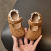 婴儿鞋 新款 子软底防滑豆豆鞋 小童公主鞋 女宝宝学步鞋 单鞋 2025春季