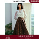 年气质感 MAXRIENY宫廷复古感刺绣半裙羊毛裙高级气质感女装