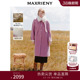 MAXRIENY极简风穿搭羊毛大衣女25冬款 单排扣 狐狸毛领毛呢外套长款