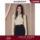 套头针织衫 MAXRIENY花朵装 饰针织上衣女25早秋穿搭镂空收腰长袖