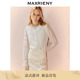 MAXRIENY法式 上衣女 欧根纱垂感缎面长袖 复古衬衫 宽松H型25秋款