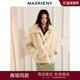 商场同款 MAXRIENY松绒系穿搭翻领廓形仿羊羔毛外套环保皮草