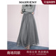 MAXRIENY格雷系穿搭垂感网纱层叠半裙25冬款 李云霄同款 长裙