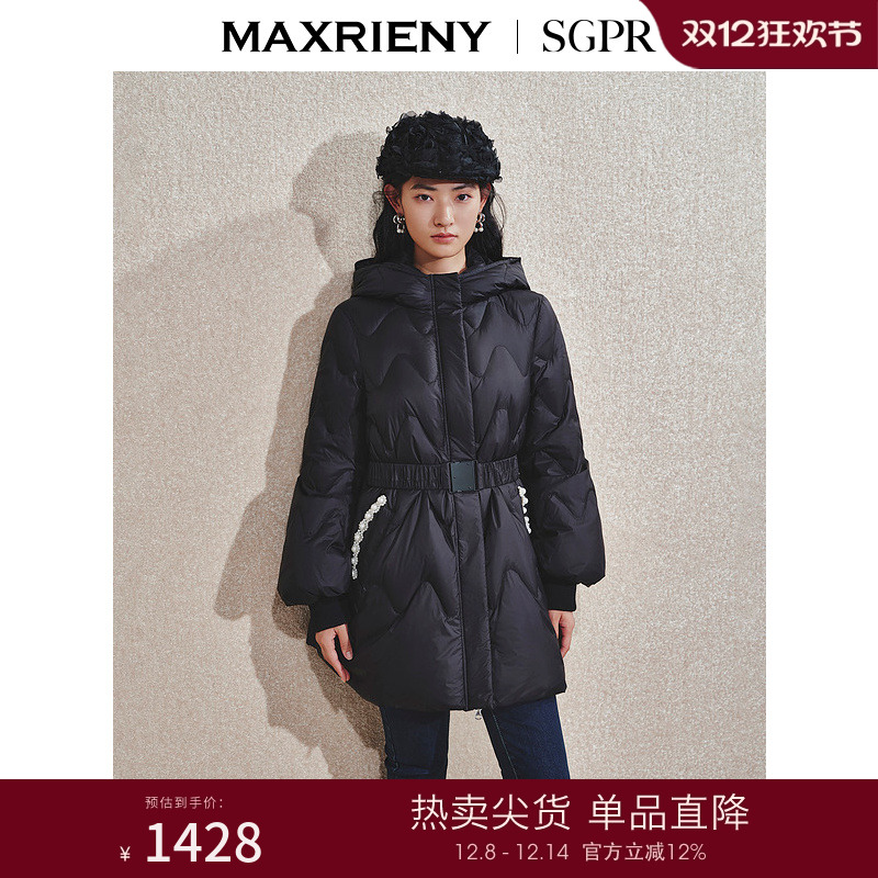 收腰版型	钉珠织带	精选鸭绒