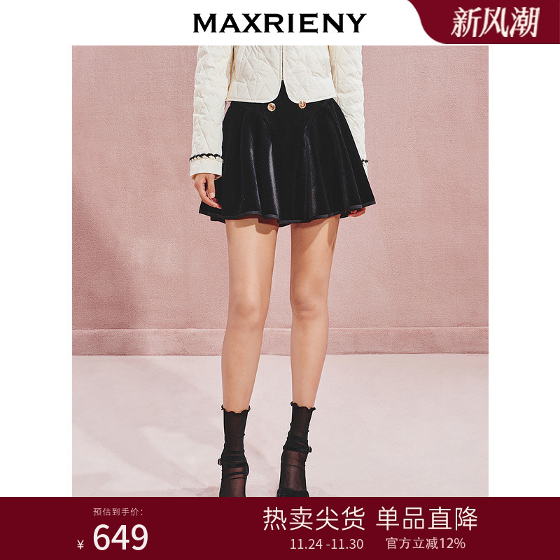 显瘦收腰切割量摆	金属双排扣