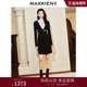 MAXRIENY菱格马赛克烫钻连衣裙两件套高级气质感女装 修身 显瘦