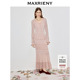 商场同款 新款 MAXRIENY浅藕粉色针织时尚 女2026春季 两件套 套装