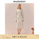 MAXRIENY新中式 裙子 旗袍连衣裙立体绣花收腰中式 长袖 长裙25秋款