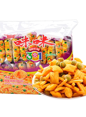 咪咪虾条蟹味粒青豆三合一360g