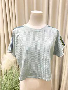 BODYGEAR女士运动健身瑜伽网状宽松版透气氨纶短袖T恤上衣