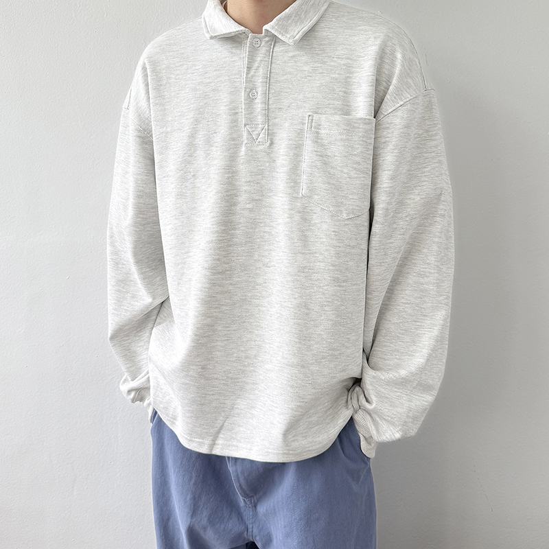 24LINE秋季翻领长袖打底polo衫