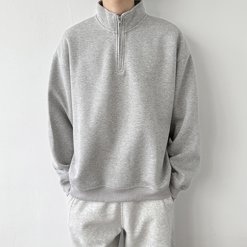 24LINE美式复古立领卫衣男款外套