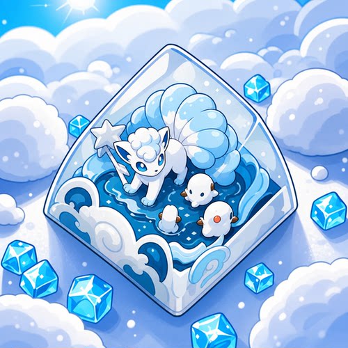 宝可梦键帽夜魔磁轴新款神奇宝贝立体机械键盘树脂透光键帽耿鬼