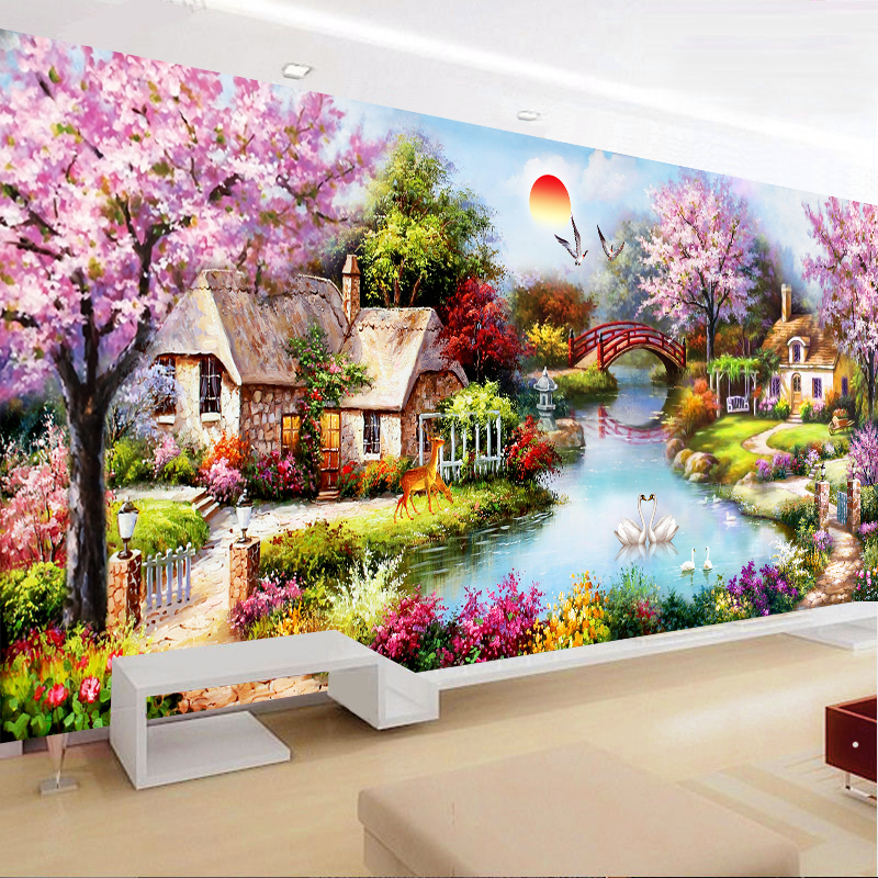 十字绣2025新款绣客厅欧式大幅风景画线绣diy手工绣刺绣现代大幅