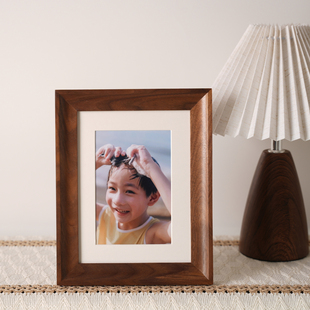 美式 挂墙 复古宽边实木相框玻璃摆台空框油画框定制678寸礼物欧式