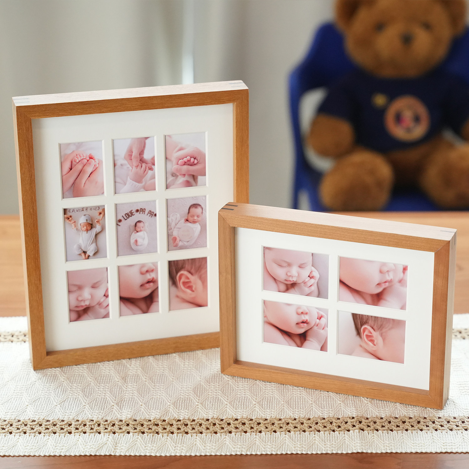 高级感实木相框摆台婚纱记录拼图