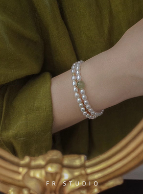 新中式和田玉淡水珍珠手链