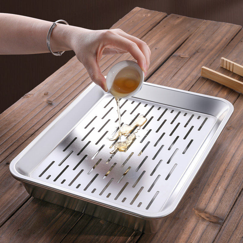 不锈钢茶盘家用客厅沥水托盘茶具
