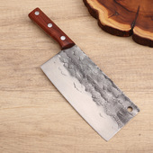 阳江纯手工非遗真锻打菜刀家用锋利砍切两用厨刀专用刀具波浪纹刀