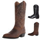 cowboy big boots size 48男中筒靴子 men western winter