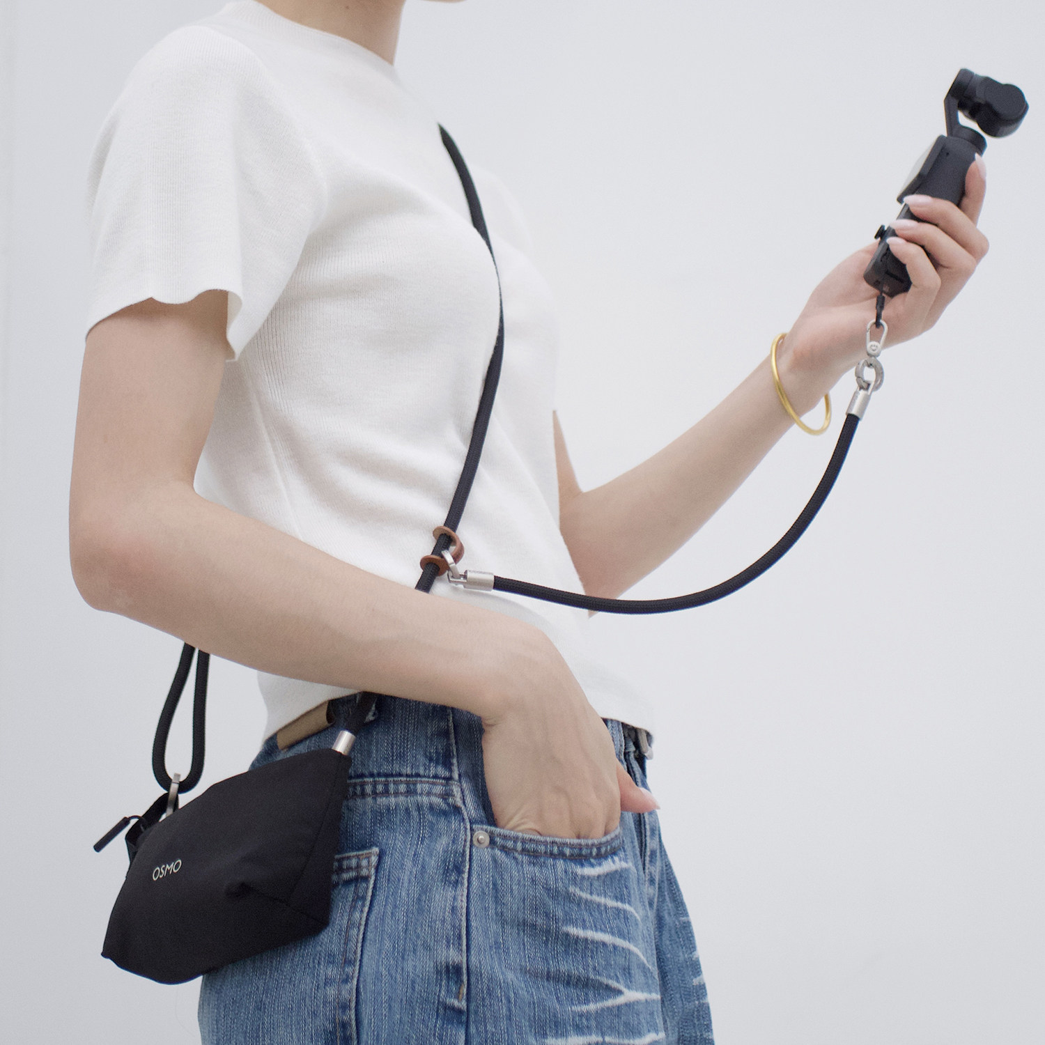 适用大疆Pocket4/4P包挂绳配件斜挎长短可调节手腕绳户外防丢4pro图片