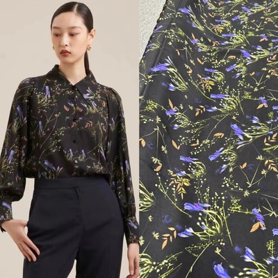 桑蚕丝服装田园风高定系列布料
