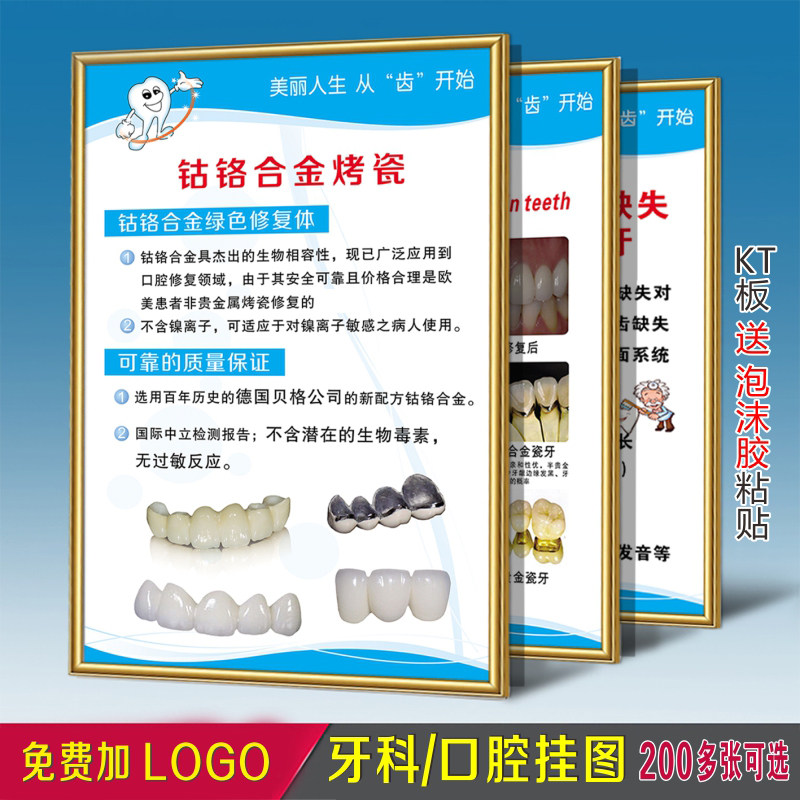 诊室口腔科墙面高档牙齿宣传海报