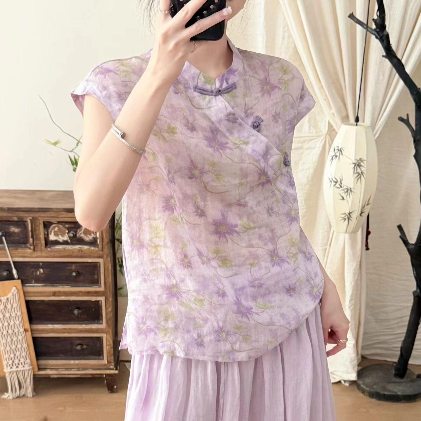 苎麻特价清仓2026夏季国麻刺绣女士宽松苎麻上衣苎麻小衫苎麻衬衫图片