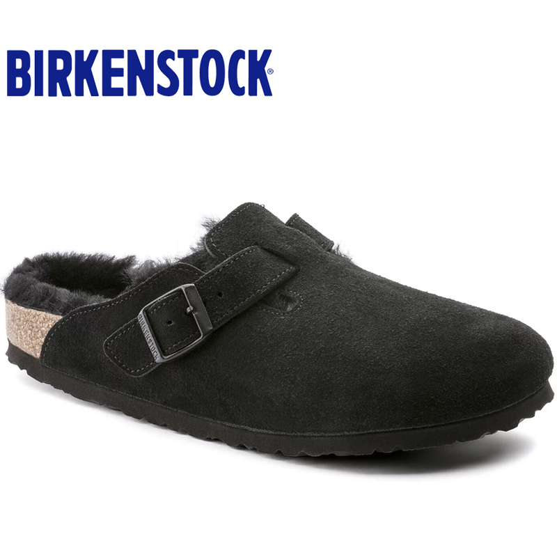 BIRKENSTOCK正品勃肯软木拖鞋德国进口秋冬外穿羊绒拖鞋Boston