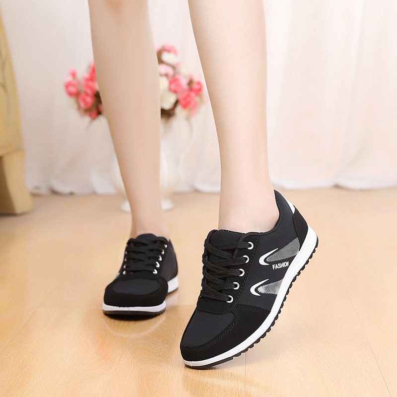 2024春秋中性圆头休闲运动鞋前系带网加布韩版女单鞋平底板帆布鞋,女鞋,休闲凉鞋,淘宝优惠券,粉丝福利购,淘宝优惠卷